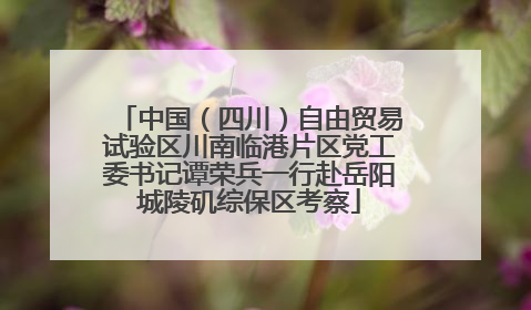 中国（四川）自由贸易试验区川南临港片区党工委书记谭荣兵一行赴岳阳城陵矶综保区考察