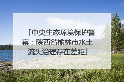 中央生态环境保护督察：陕西省榆林市水土流失治理存在差距
