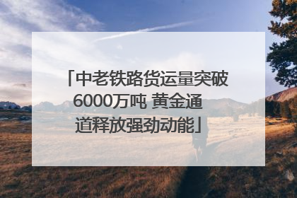 中老铁路货运量突破6000万吨 黄金通道释放强劲动能