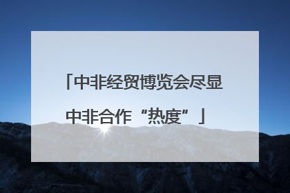中非经贸博览会尽显中非合作“热度”