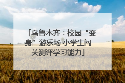 乌鲁木齐：校园“变身”游乐场 小学生闯关测评学习能力