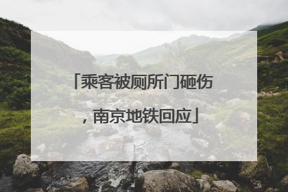 乘客被厕所门砸伤，南京地铁回应