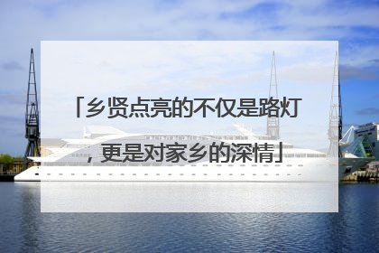 乡贤点亮的不仅是路灯，更是对家乡的深情