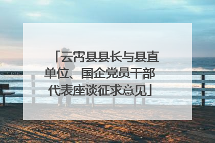 云霄县县长与县直单位、国企党员干部代表座谈征求意见