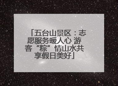五台山景区：志愿服务暖人心 游客“粽”情山水共享假日美好