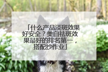 什么产品淡斑效果好安全？美白祛斑效果最好的排名第一，搭配抄作业