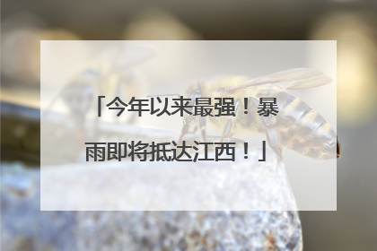 今年以来最强！暴雨即将抵达江西！