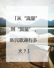 从“流量”到“留量”，新民歌湖有多火？