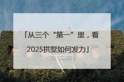 从三个“第一”里，看2025拱墅如何发力