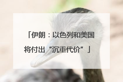 伊朗：以色列和美国将付出“沉重代价”