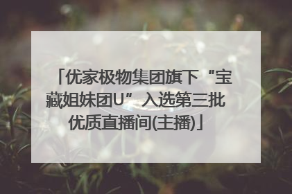 优家极物集团旗下“宝藏姐妹团U”入选第三批优质直播间(主播)