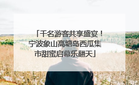 千名游客共享盛宴！宁波象山高塘岛西瓜集市甜蜜启幕乐翻天