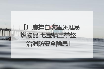 厂房擅自改建还堆易燃物品 七宝镇重拳整治消防安全隐患