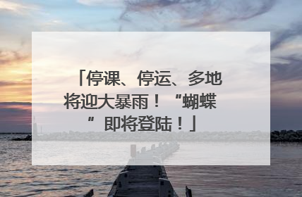 停课、停运、多地将迎大暴雨！“蝴蝶”即将登陆！