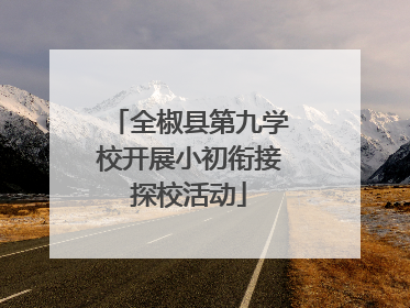 全椒县第九学校开展小初衔接探校活动