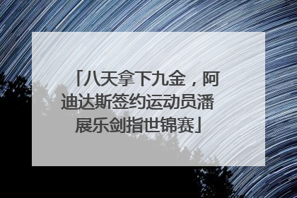 八天拿下九金，阿迪达斯签约运动员潘展乐剑指世锦赛