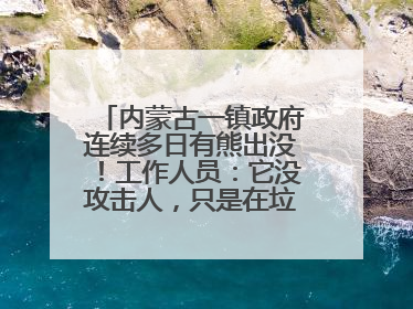 内蒙古一镇政府连续多日有熊出没！工作人员：它没攻击人，只是在垃圾桶翻找食物
