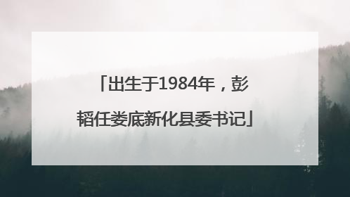 出生于1984年，彭韬任娄底新化县委书记