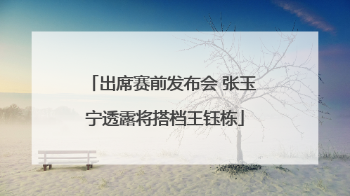出席赛前发布会 张玉宁透露将搭档王钰栋