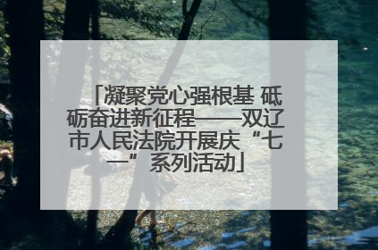 凝聚党心强根基 砥砺奋进新征程——双辽市人民法院开展庆“七一”系列活动