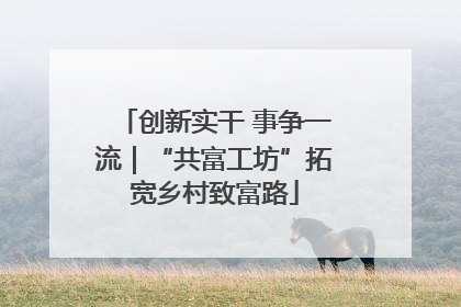 创新实干 事争一流｜“共富工坊”拓宽乡村致富路