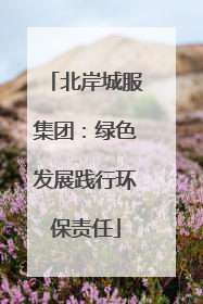北岸城服集团：绿色发展践行环保责任