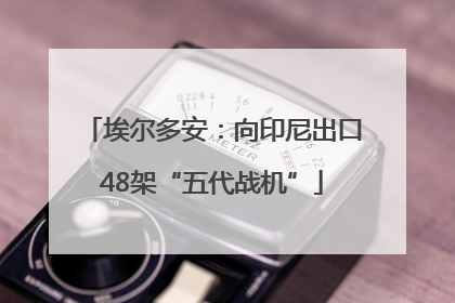 埃尔多安：向印尼出口48架“五代战机”