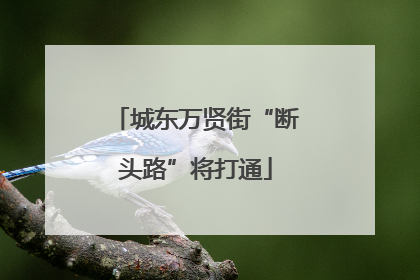城东万贤街“断头路”将打通