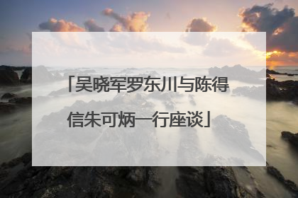 吴晓军罗东川与陈得信朱可炳一行座谈