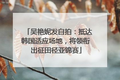 吴艳妮发自拍：抵达韩国适应场地，将领衔出征田径亚锦赛