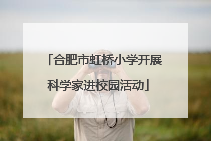 合肥市虹桥小学开展科学家进校园活动