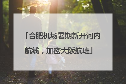 合肥机场暑期新开河内航线，加密大阪航班