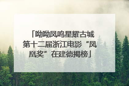 呦呦凤鸣星耀古城 第十二届浙江电影“凤凰奖”在建德揭榜