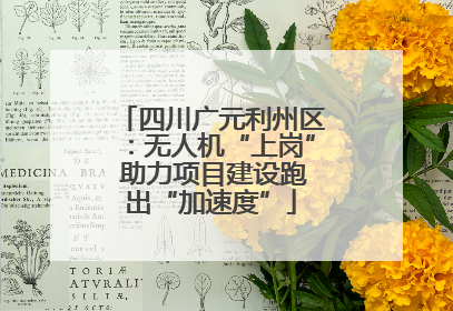 四川广元利州区：无人机“上岗” 助力项目建设跑出“加速度”