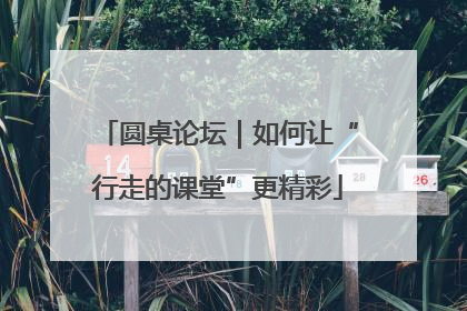 圆桌论坛｜如何让“行走的课堂”更精彩