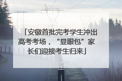 安徽首批完考学生冲出高考考场，“显眼包”家长们迎接考生归来