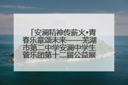 安澜精神传薪火•青春乐章颂未来——芜湖市第二中学安澜中学生管乐团第十二届公益展演圆满举行
