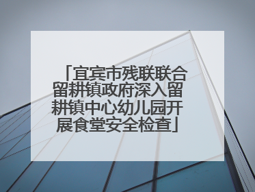宜宾市残联联合留耕镇政府深入留耕镇中心幼儿园开展食堂安全检查