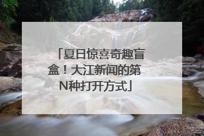夏日惊喜奇趣盲盒！大江新闻的第N种打开方式