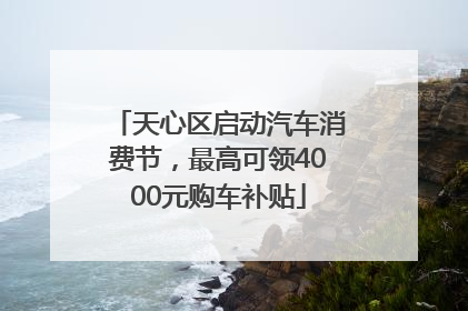 天心区启动汽车消费节，最高可领4000元购车补贴