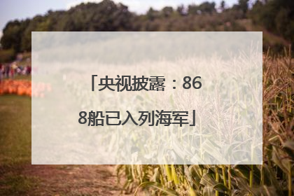 央视披露：868船已入列海军