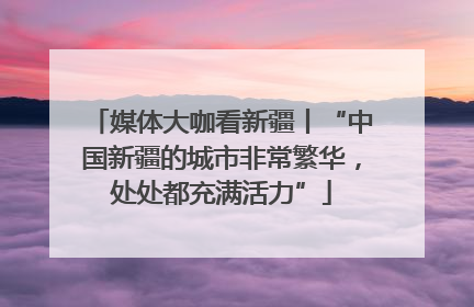 媒体大咖看新疆丨“中国新疆的城市非常繁华，处处都充满活力”