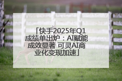 快手2025年Q1成绩单出炉：AI赋能成效显著 可灵AI商业化变现加速