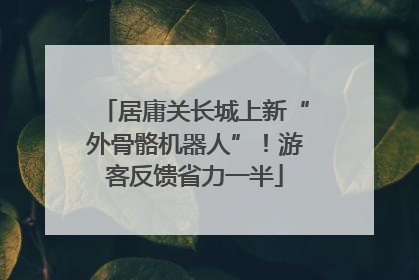 居庸关长城上新“外骨骼机器人”！游客反馈省力一半