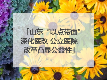 山东“以点带面”深化医改 公立医院改革凸显公益性