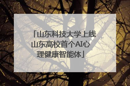 山东科技大学上线山东高校首个AI心理健康智能体