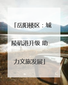 岳阳楼区：城陵矶港升级 助力文旅发展