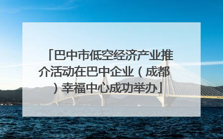 巴中市低空经济产业推介活动在巴中企业（成都）幸福中心成功举办