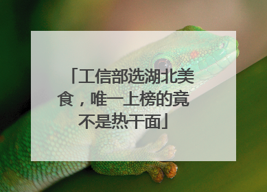 工信部选湖北美食，唯一上榜的竟不是热干面