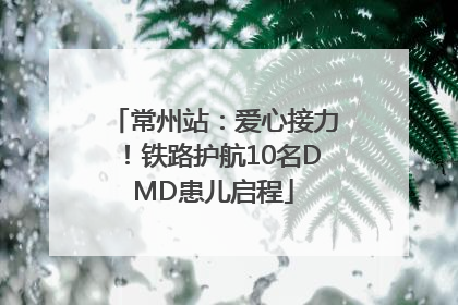 常州站：爱心接力！铁路护航10名DMD患儿启程